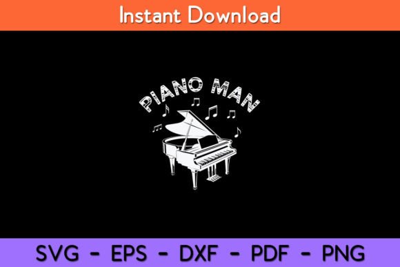 Baby Grand Piano Man Teacher Student: A Versatile SVG Design for Crafts and Graphics