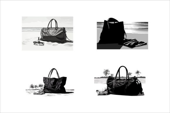 Beach-bag-with Sunglass Silhouette: Graphics and Crafts for Real Publishing
