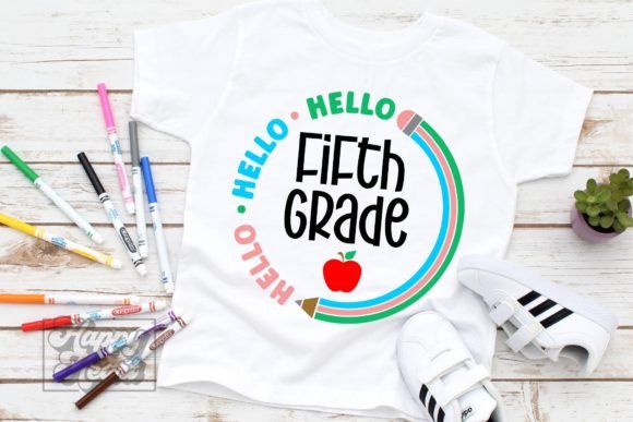 Hello 5th Grade SVG - 1st Day of School