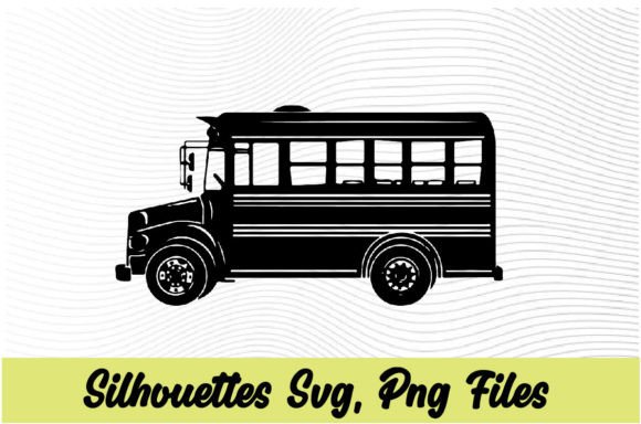 School Bus Silhouette PNG, SVG B13