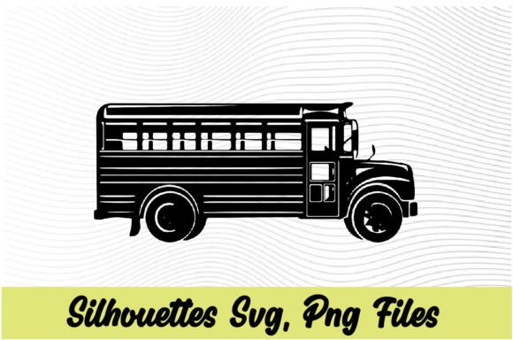 School Bus Silhouette PNG, SVG B14