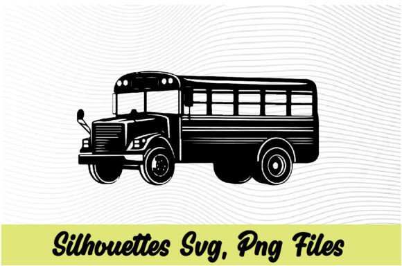 School Bus Silhouette PNG, SVG B2: Graphics & Crafts