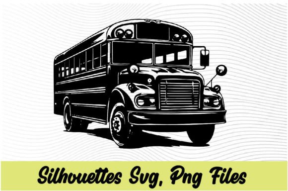 School Bus Silhouette PNG, SVG B6