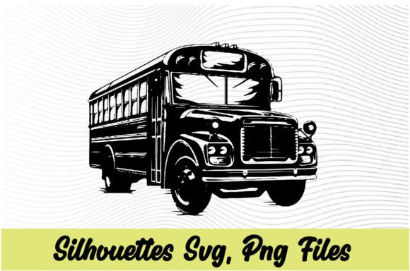 School Bus Silhouette PNG, SVG B8: Graphics & Crafts