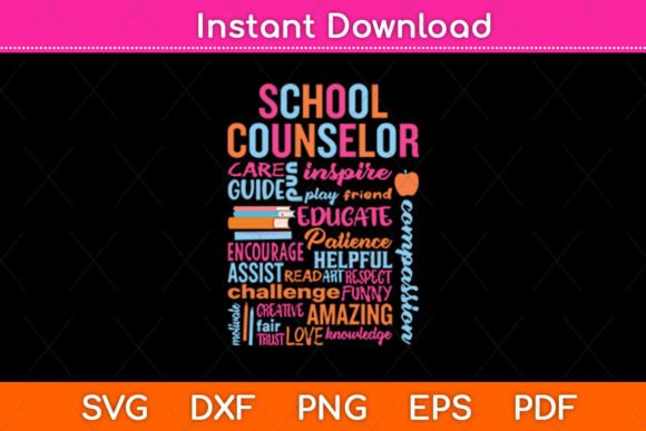 School Counselor School Counseling Week SVG Graphics for Crafts