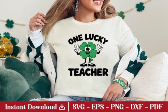St Patrick's Day SVG One Lucky Teacher: Graphics and Crafts