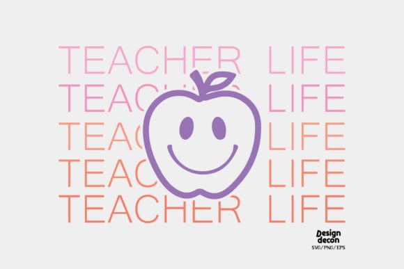 Teacher Life Apple Retro SVG: Graphics and Crafts for Branding